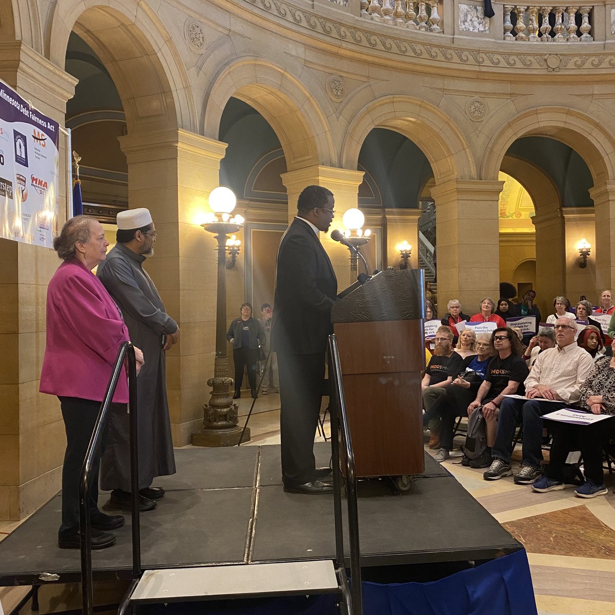 Reverend James Alberts, Board President of ISAIAH: “Mercy and forgiveness is missing in our debt collection system. Here in Minnesota, we must pass debt relief now!” 👏 #MNDebtFairness