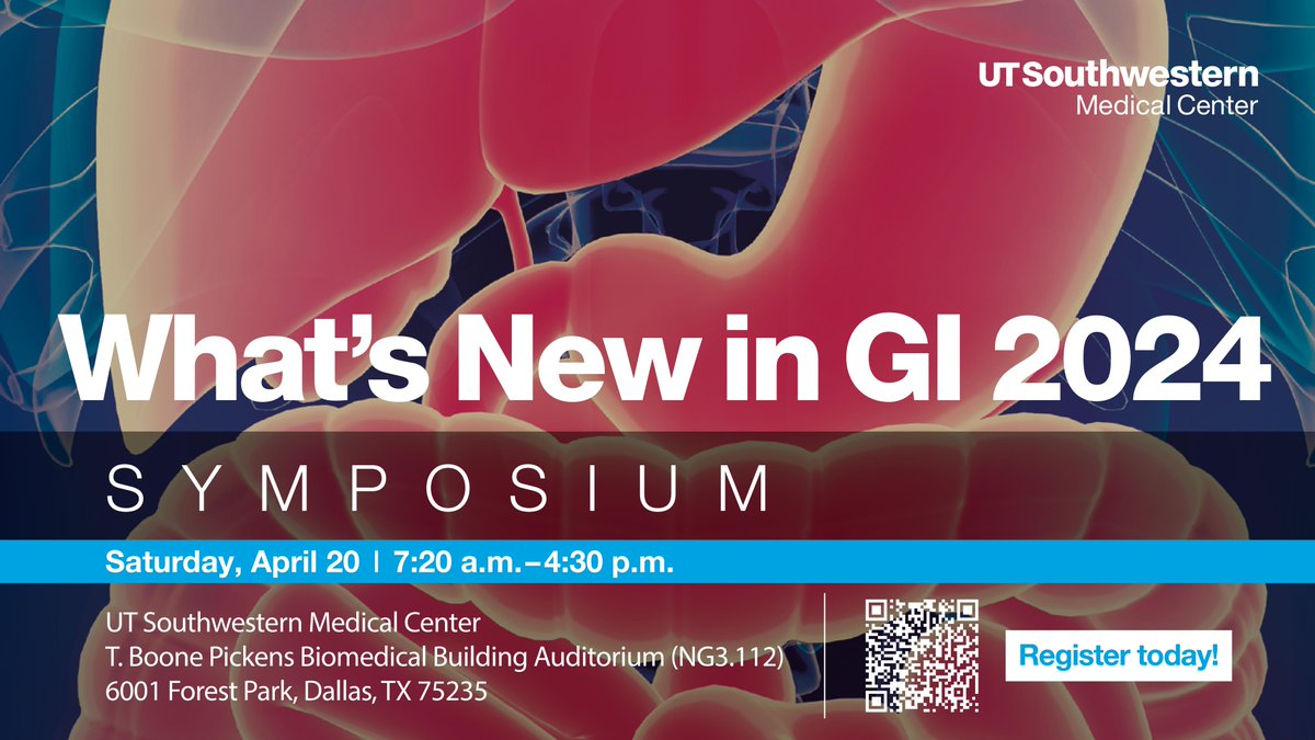 Join us for What's New in GI 2024, a one-day CME conference by @UTSWInternalMed's Division of Digestive & Liver Diseases. Gain insights for clinical care, including a keynote talk by Christina Y. Ha, M.D., on evaluating IBD patients' risk. Register now: bit.ly/442t0Nm
