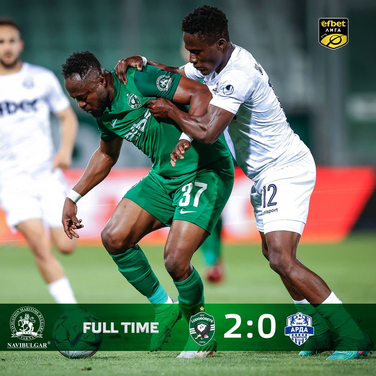 💪 Full time. Victory for Ludogorets with 2:0 #ludogorets #arda #ludogoretsarda