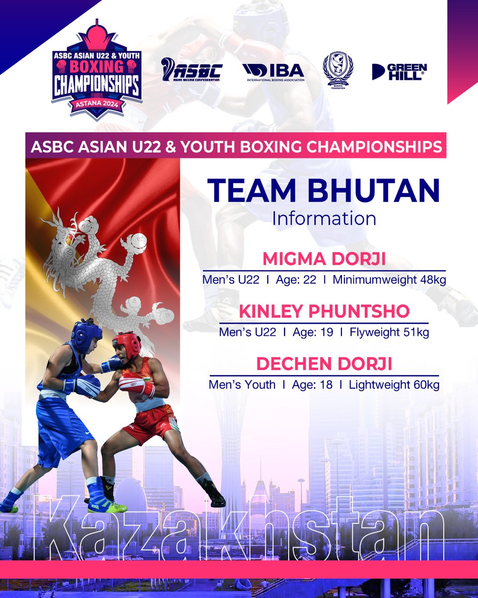 Team alert ⚠️ Bhutan 🇧🇹 will be at ASBC Asian U22 and Youth Boxing Championships. Mr. Trashe Phinso is the head coach of the national team who selected their three-strong team including one youth talent to the ASBC Asian U22 & Youth Boxing Championships.