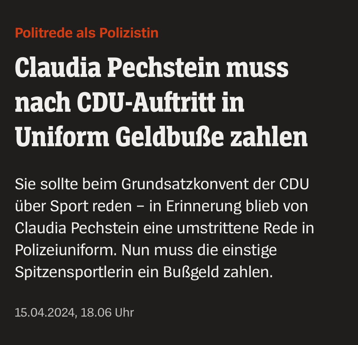 Für Parteipolitik muss man die Uniform ausziehen. Wollte manch ein Parteisoldat nicht wahr haben. Gut, dass das geklärt ist.