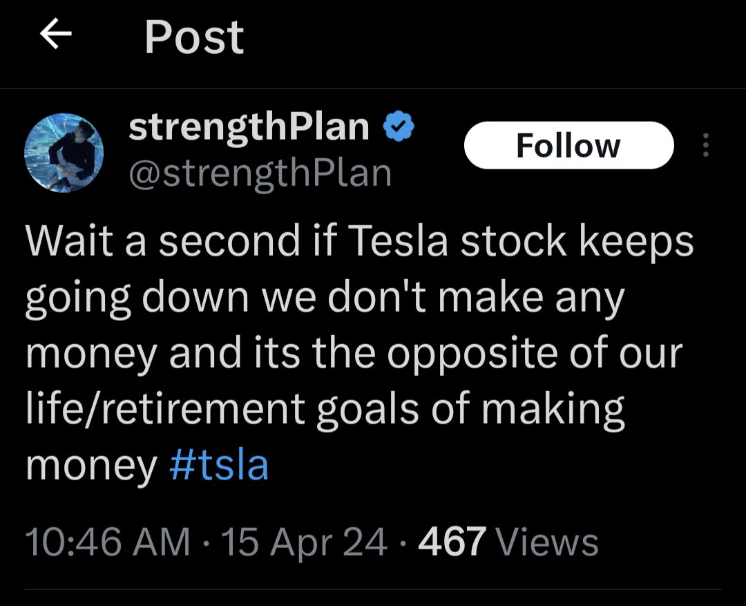 Check in on your $TSLA investor friends; they are having feelings 📉