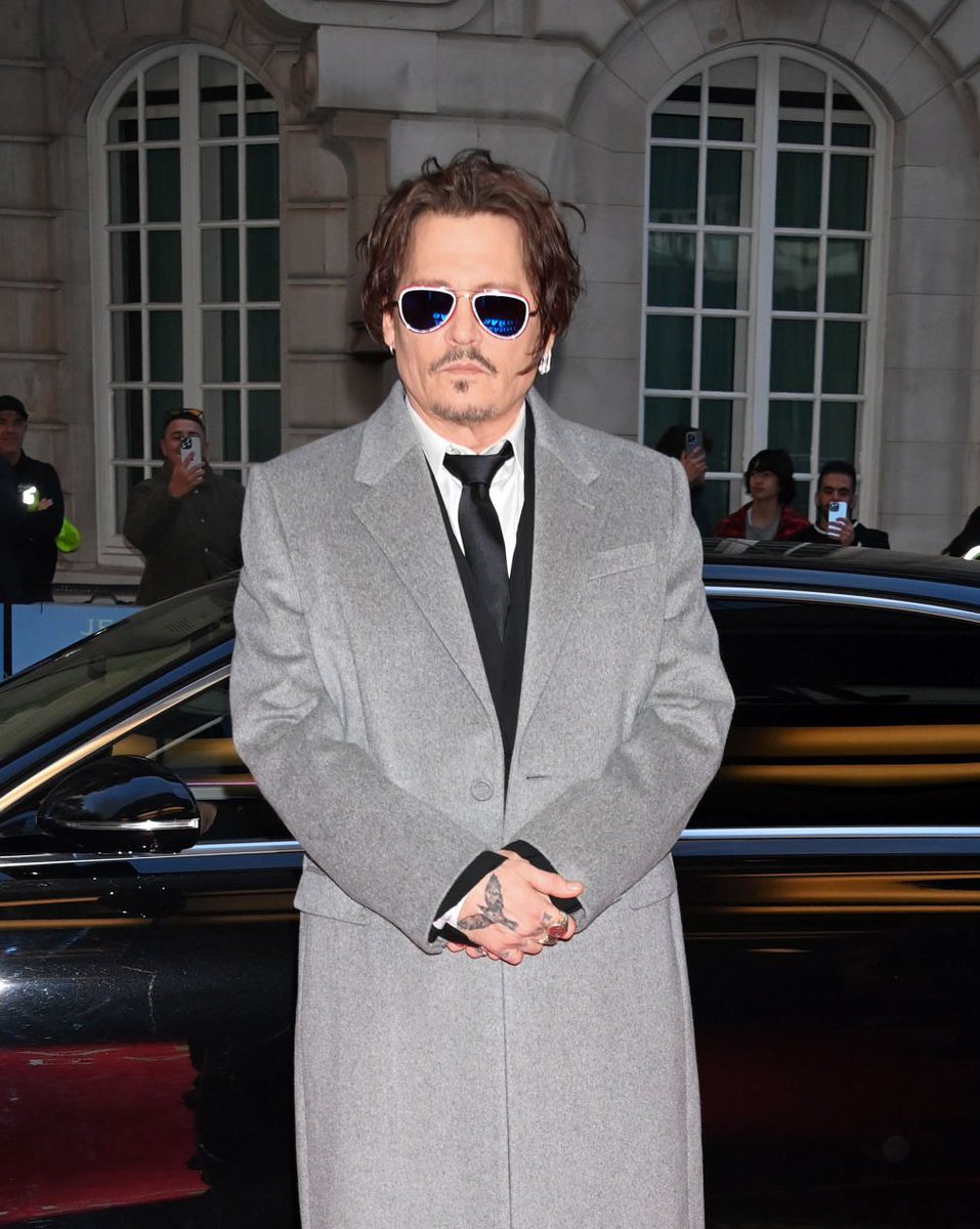 Johnny Depp just now arriving at Curzon for the movie premiere of Jeanne du Barry in UK!