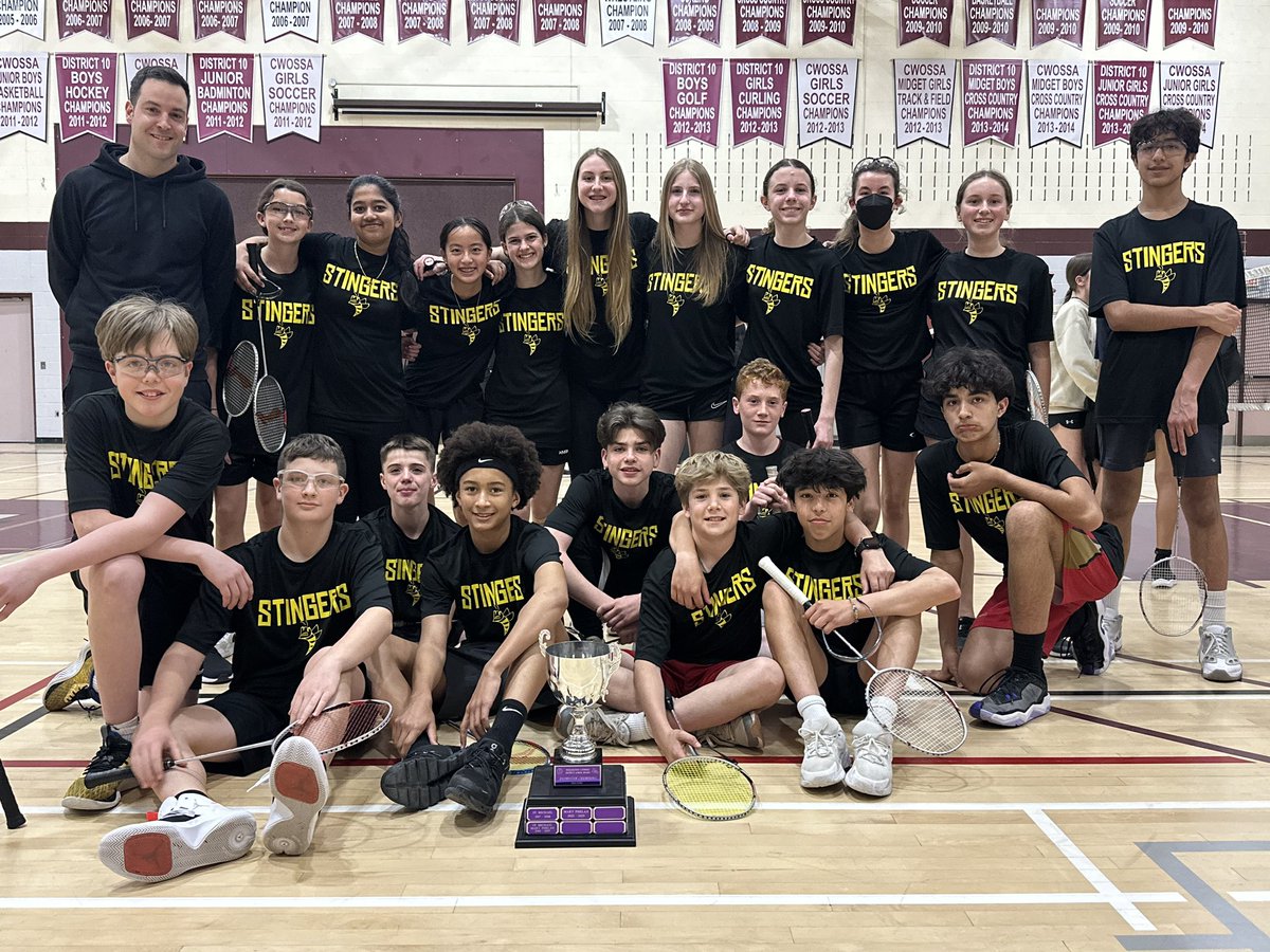 Badminton Champs!  Congratulations!!!!!