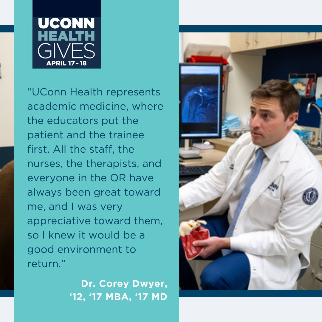 Become a champion by supporting our health care champions. UConn Health Gives offers donors the opportunity to give to the fund that most resonates with them. 📆 Find your fund and prepare to give during #UConnHealthGives on April 17-18. Learn more: bit.ly/UCHGives2024