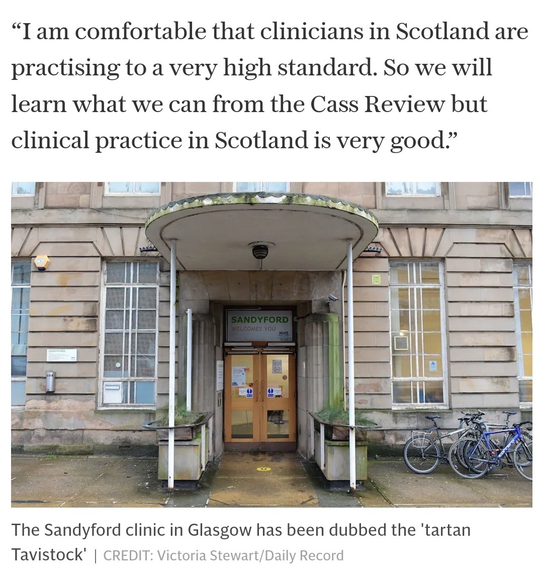 @DSanderson_85 I genuinely don't think we have the evidence base to make this claim. It's a faith position rather a factual one, as we've not had the equivalent of Cass Review here in Scotland.