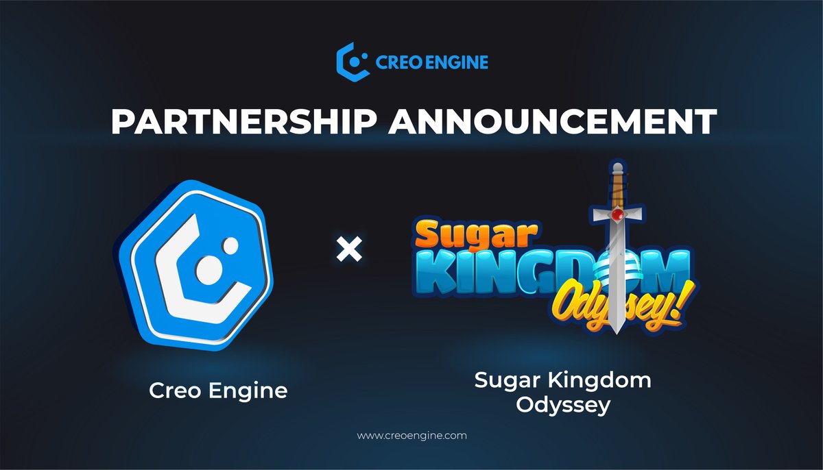 On today's onboarding quest, we're proud to welcome @SugarKingdomNFT as our new Web3 gaming partner at @CreoPlay_app . 𝐑𝐄𝐀𝐃 𝐎𝐍 𝐟𝐨𝐫 𝐚𝐧 𝐄𝐗𝐂𝐋𝐔𝐒𝐈𝐕𝐄 𝐀𝐢𝐫𝐝𝐫𝐨𝐩 𝐂𝐚𝐦𝐩𝐚𝐢𝐠𝐧! 𝐖𝐞𝐥𝐜𝐨𝐦𝐞 𝐭𝐨 𝐒𝐮𝐠𝐚𝐫 𝐊𝐢𝐧𝐠𝐝𝐨𝐦 𝐎𝐝𝐲𝐬𝐬𝐞𝐲 Not your ordinary