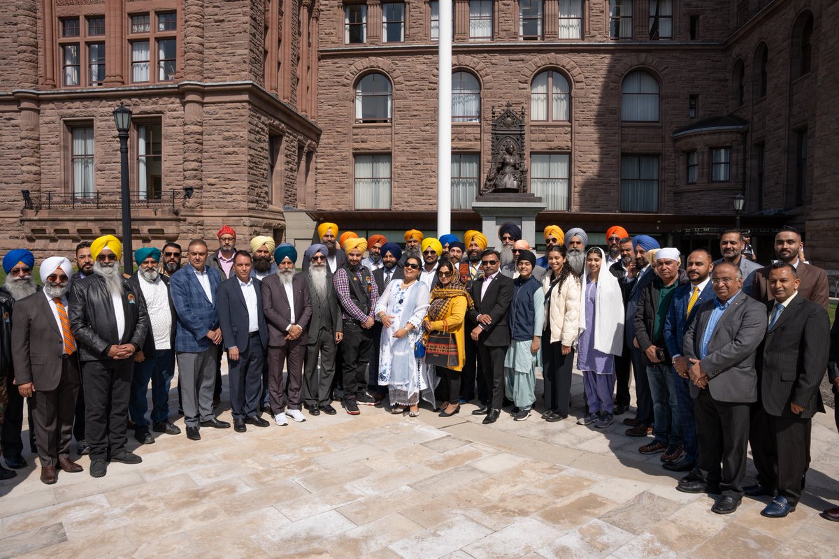 It was an honour to celebrate Sikh Heritage Month at Queen's Park, as we raise the Nishan Sahib for the first time. Thank you to Ontario's Sikh Arts Council for organizing this event.