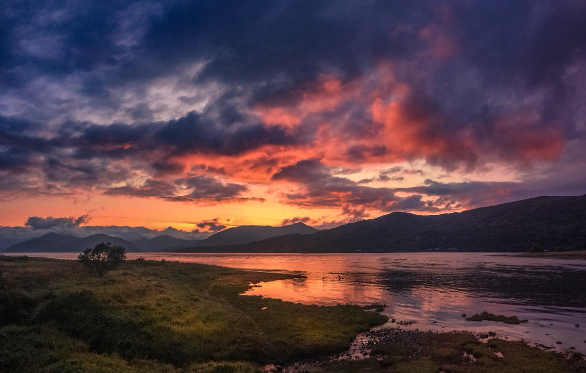 Pleasing sunset on Loch Leven. Scotland. NMP.