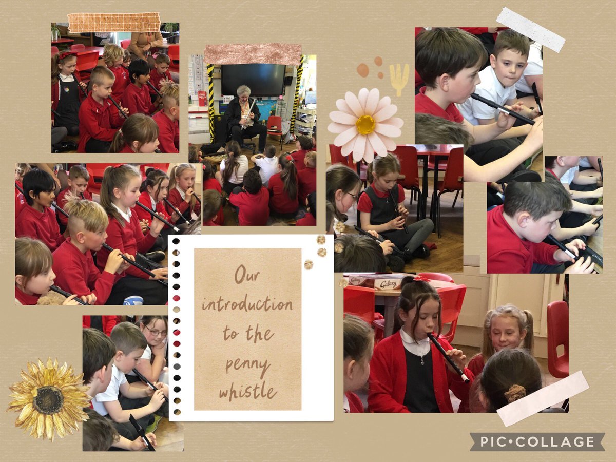Today we enjoyed our first lesson playing the penny whistle. @MillbrookP #creative #capable @gwentmusic