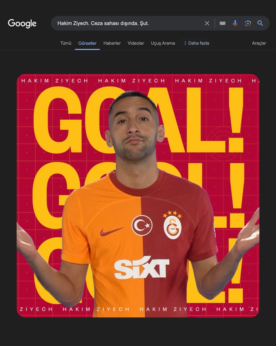🔍 Arama kelimeleri: Hakim Ziyech. Ceza sahası dışında. Şut.

Sonuç: