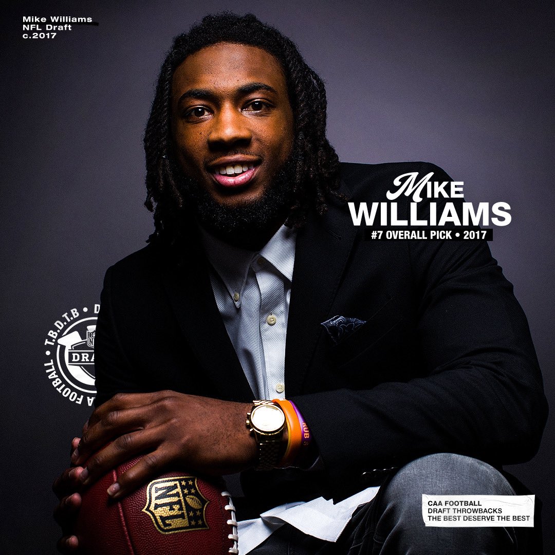 CAA_Football's tweet photo. The man himself 🤝

[ @darealmike_dub x #NFLDraftThrowback ]

#CAA x #NFL x #TBDTB x #BeLegendary https://t.co/LAEJqfp4FO