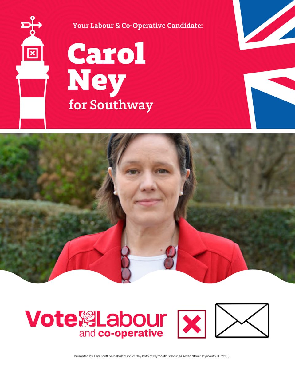 📮 Postal votes are arriving ✉️ If you live in Southway use yours to vote for @CarolNeyx Carol has lived in Plymouth since moving from Manchester to take up a nursing role at Derriford Hospital, where she still works as a research nurse #LocalElections2024 🌹
