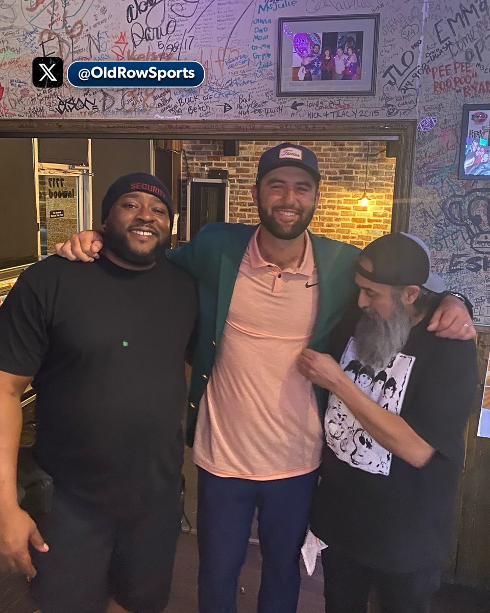 A man of the people. Scottie Scheffler celebrated his #theMasters win at a local dive bar in Dallas.