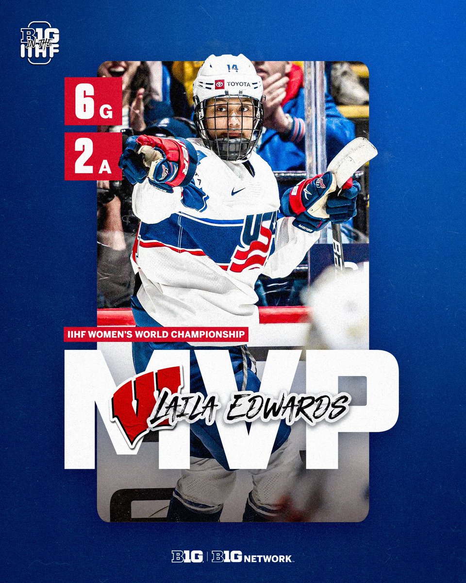 What a tournament for @BadgerWHockey’s Laila Edwards. 👏