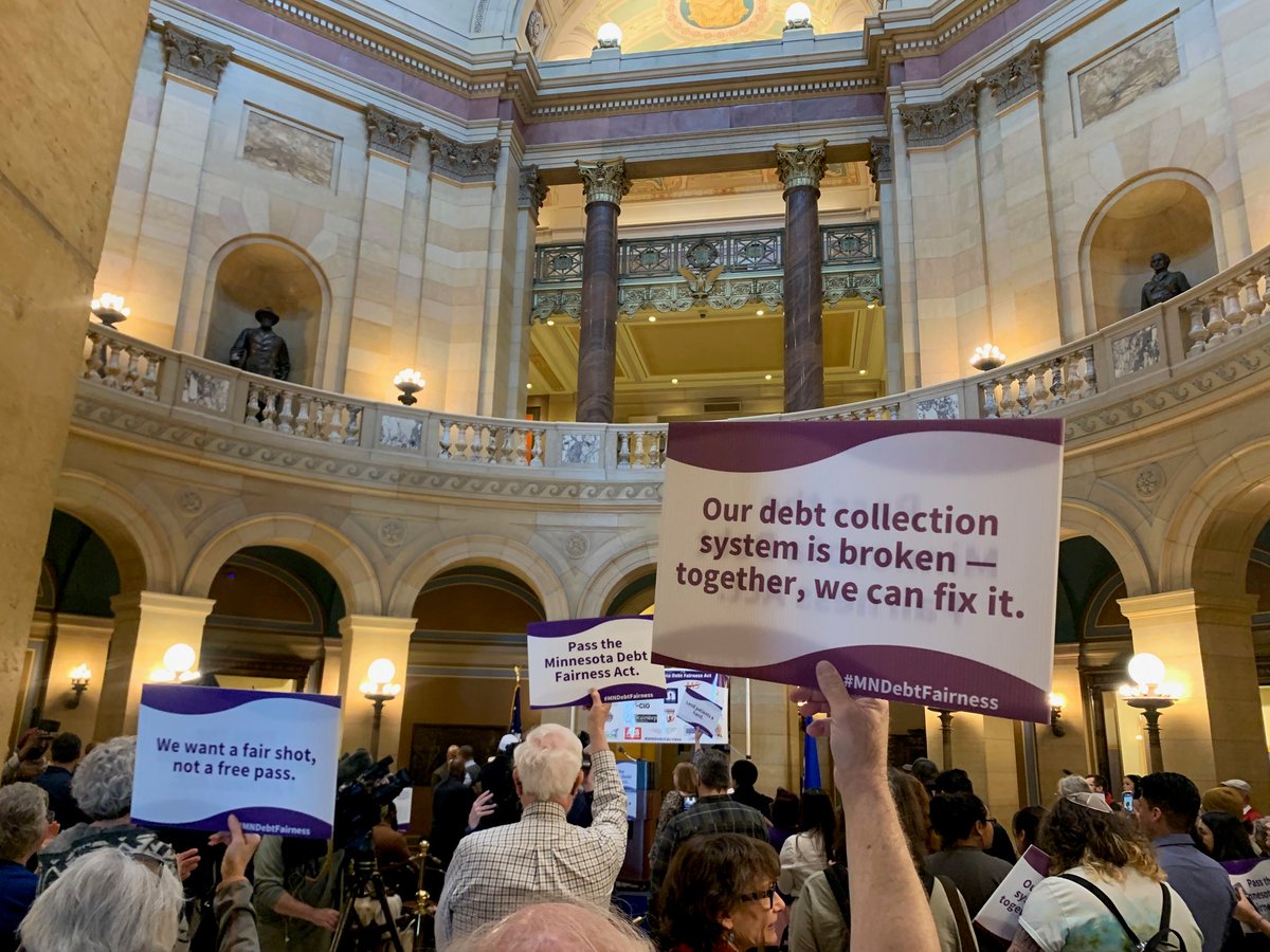 Today, we're joined by Minnesota #AdvocatesinAction for Debt Fairness Day. They're urging state lawmakers to pass protections for Minnesotans so they can afford life-saving treatment. Thank you, advocates! #MNDebtFairness #mnleg