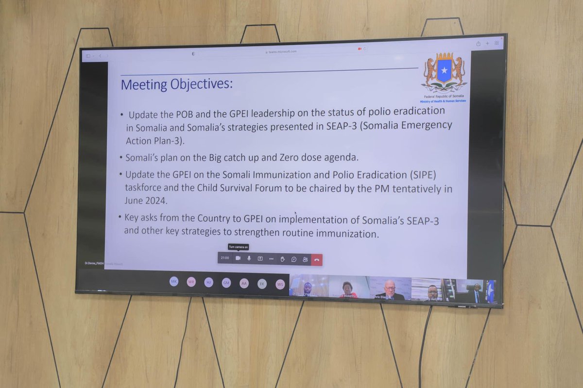 I chaired the Polio Oversight Board meeting today. We emphasized the importance of expanding essential vaccinations to reach the country, especially in recovered areas. This will be crucial to ensuring sustainable progress against polio and other vaccine-preventable diseases.