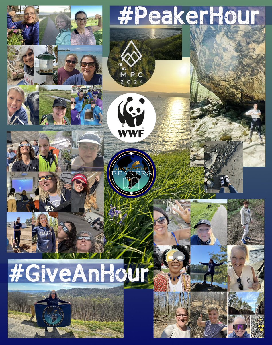 Just a few of our #AdventurePeakers sharing a moment from MPC’s #GiveAnHour challenge! Wonderful #PeakerHour’s given from around the world. 🥰🌎💫 #GiveAnHourForEarth #WWF #MPC2024 @MyPeakChallenge @SamHeughan #WorldWildlifeFund