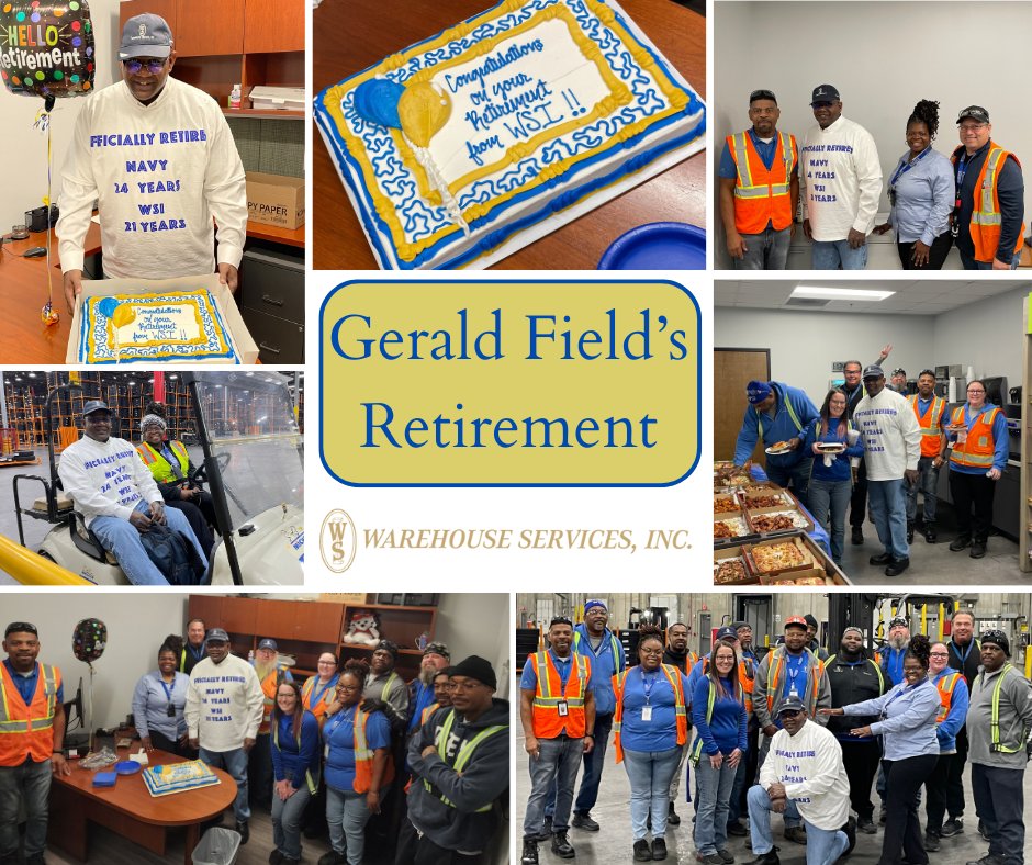Happy Retirement to Gerald Fields!!!
Thank you for your years of service to our WSI family.
#retirement #YearsOfService #employeeappreciation #employeespotlight