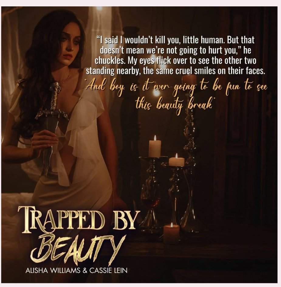 It's #TeaserTime for Trapped by Beauty from Alisha Williams & Cassie Lein! Coming 4/30! #Preorder: geni.us/tbbftevents #WhyChoose #MonsterRomance #DarkRomance #SassyHeroine #SizeDifference @Chaotic_Creativ