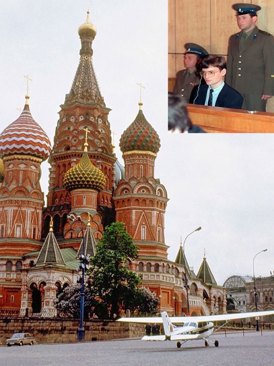 Today I learned about Mathias Rust, a teenager who in 1987 flew a small plane through the supposedly impenetrable air defence system of the Soviet Union and landed in Red Square. #Aircraft #Aviation
