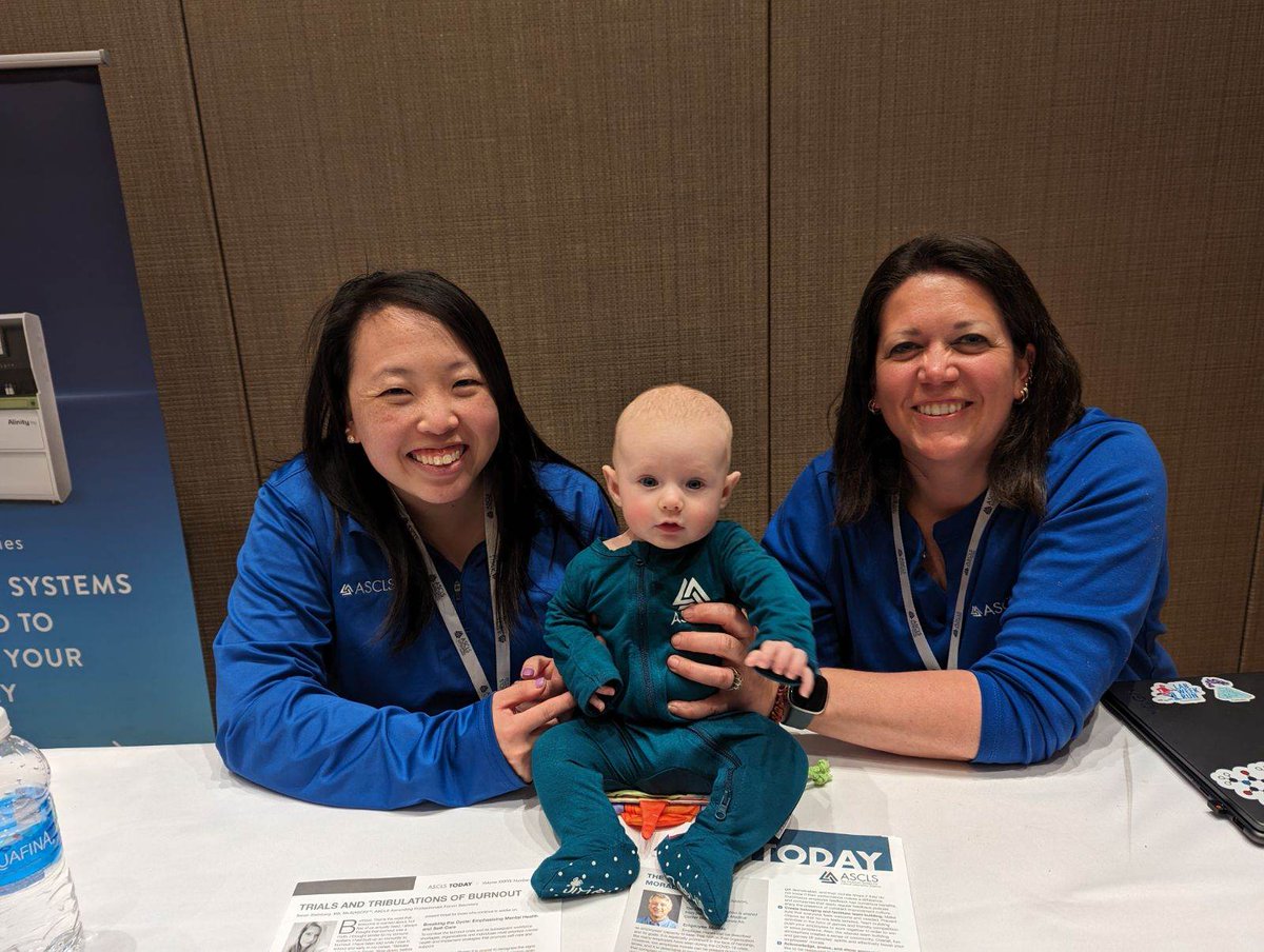 Working a booth at the ASCLS-Michigan Meeting is always better with a baby 👶 #FutureMLS <a href="/ASCLS/">ASCLS</a> #Lab4Life #IamASCLS