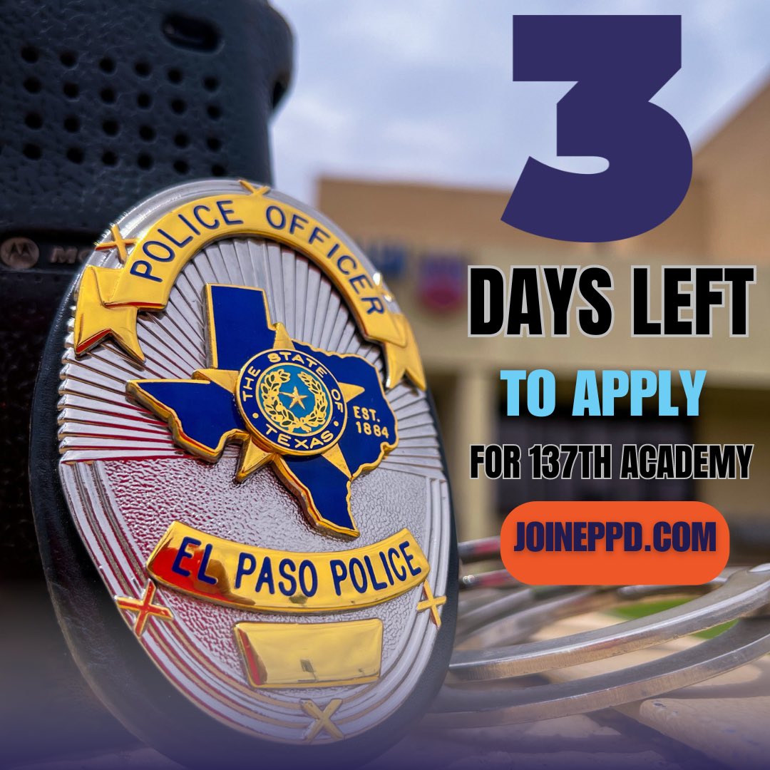 Make sure to apply before April 18th for our 137th police academy! For more information visit joineppd.com #MakeTheChangeBeTheDifference