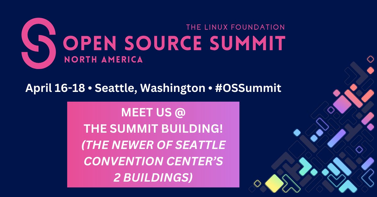 Attending #OSSummit North America this week in Seattle? Don't end up in the wrong spot! The event is taking place at the @SeaConvCenter Summit Building, which is the newest of the center's 2️⃣ buildings & located at 900 Pine St. Find registration in the Summit Lobby on Level 1.