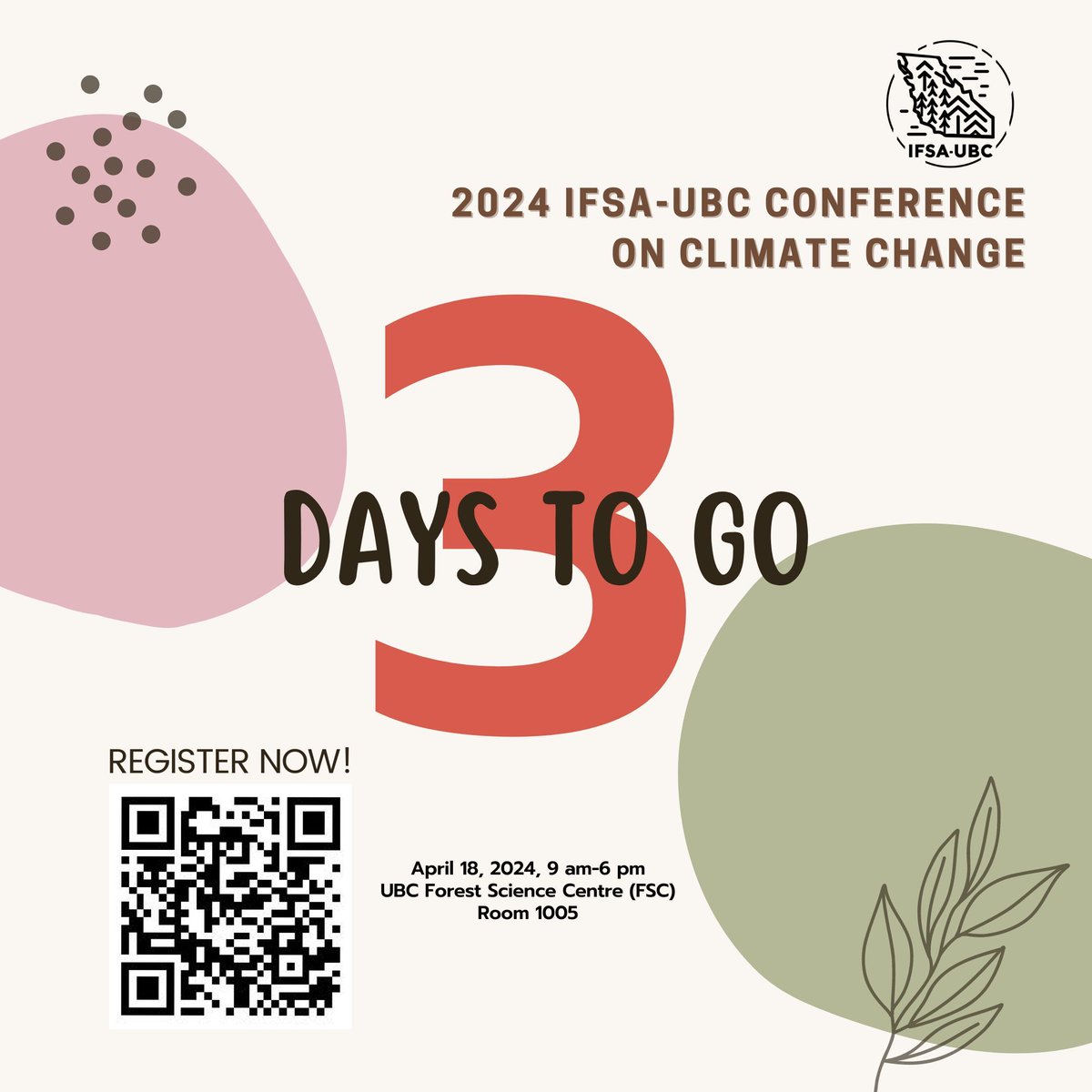 Only 3 days left until the 2024 IFSA-UBC Conference on Climate Change! Secure your spot now before it's too late! 🌲 🌍 RSVP: buff.ly/4aviz76