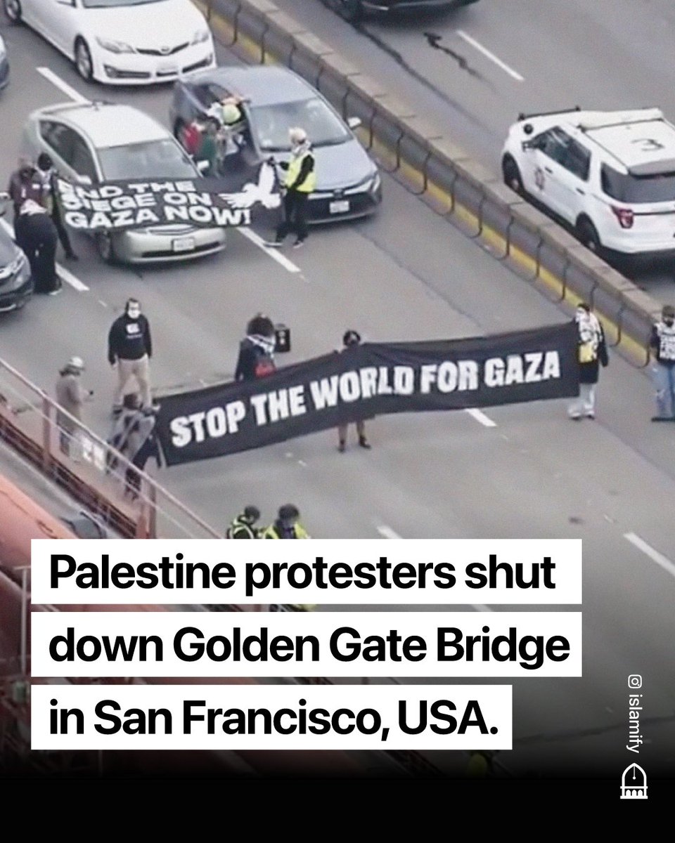 🚨 Pro-Palestinian protesters have blocked and shut down the Golden Gate Bridge in San Francisco, USA. Organizers say these protests are a part of A15, a worldwide economic blockade in solidarity with Palestine and calling for an arms embargo and an end to US taxpayer funding…