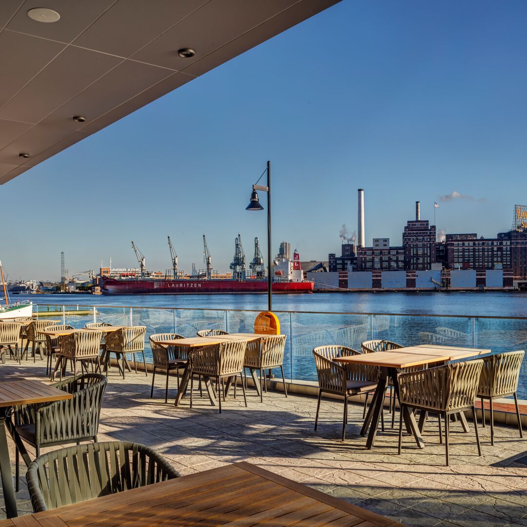 CanopyBaltimore's tweet photo. Happy hour and this view never gets old! Join us 3-7 PM M-FR! https://t.co/isBInZ1D8f