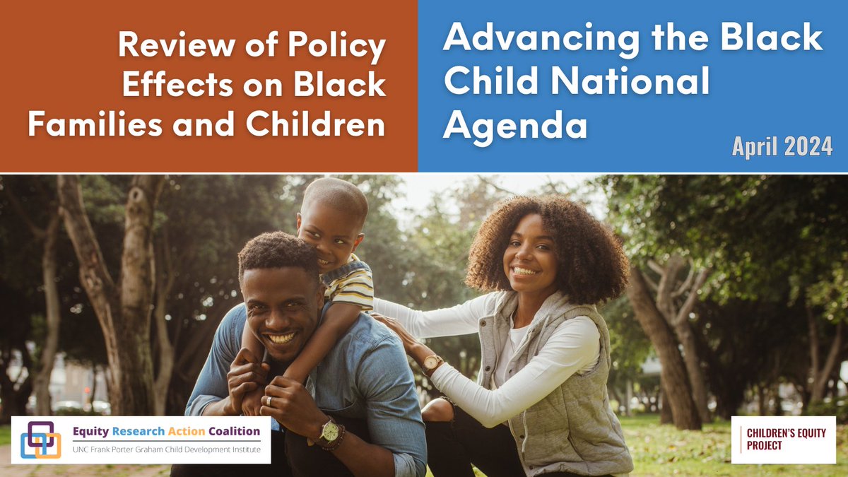 The CEP & the Equity Research Action Coalition's latest report examines major policies impacting the lives of Black children/families based on the access, experiences, and outcomes framework.

Learn about it HERE: cep.asu.edu/resources/Adva…

#BlackChildNationalAgenda #BlackFamilies