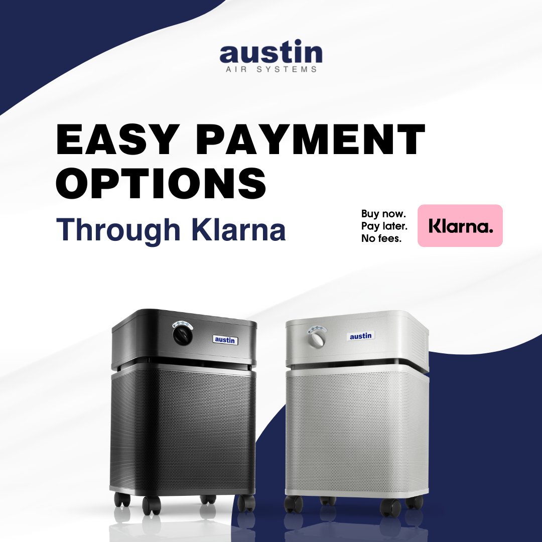 Did you know that Austin Air Systems offers payment options for air purifiers through Klarna? With Klarna, you can split up your payments and make it more manageable for your budget.

bit.ly/3vhkzOV 

#AustinAirSystems #Klarna #AirPurifiers #CleanAir