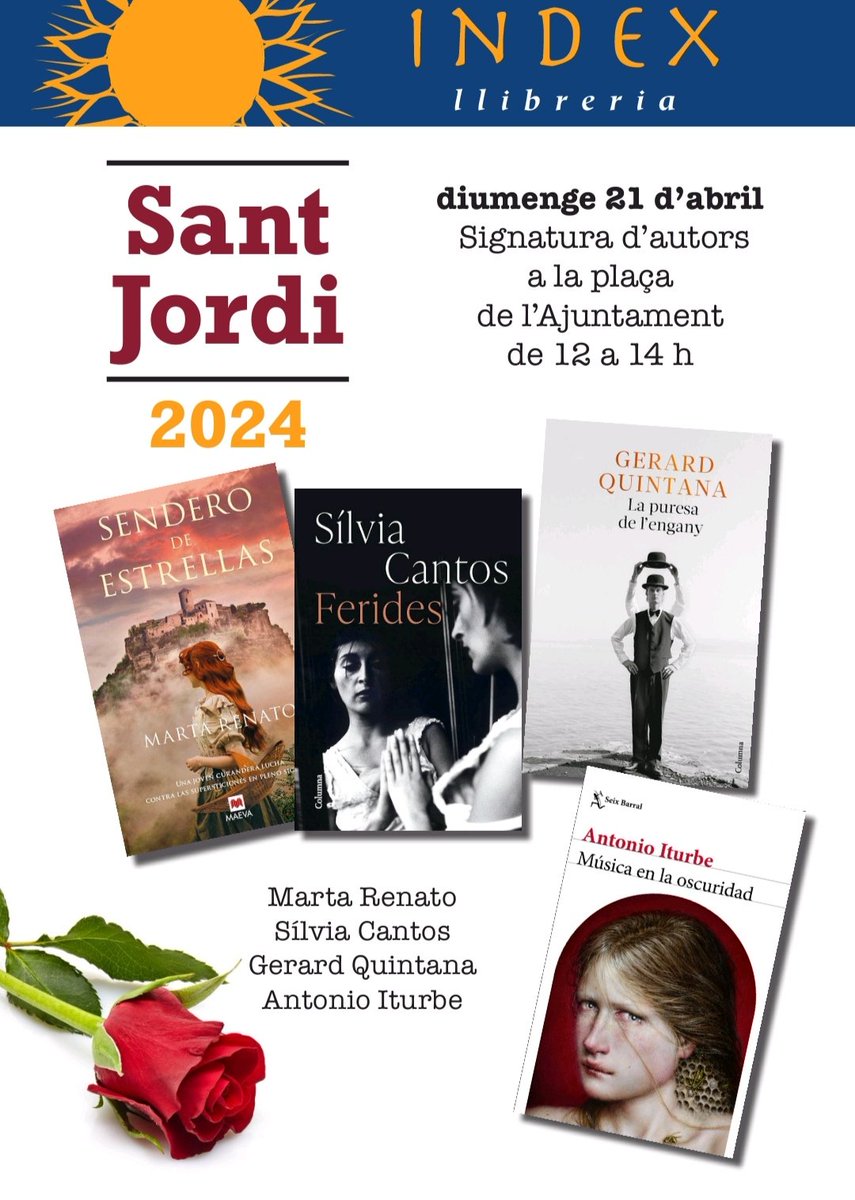 Sílvia Cantos 📚🎗️ (@silvia_cantos) on Twitter photo Diumenge avancem el #SantJordi2024 a #VilassardeMar de la mà de la <a href="/LlibreriaIndex/">Llibreria Índex</a>
Estaré signant exemplars de #Ferides i em fareu molt feliç si voleu apropar-vos! ☺️ Diumenge avancem el #SantJordi2024 a #VilassardeMar de la mà de la <a href="/LlibreriaIndex/">Llibreria Índex</a>
Estaré signant exemplars de #Ferides i em fareu molt feliç si voleu apropar-vos! ☺️