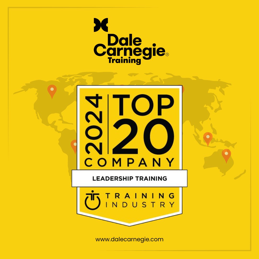 🌟 Thrilled to share that #DaleCarnegieTraining is named a 2024 'Leadership Training Top 20 Company' by Training Industry, Inc., continuing our legacy of excellence. 

🏆 Big thanks to our teams and clients worldwide for making this possible!

#DaleCarnegie #LeadershipTraining