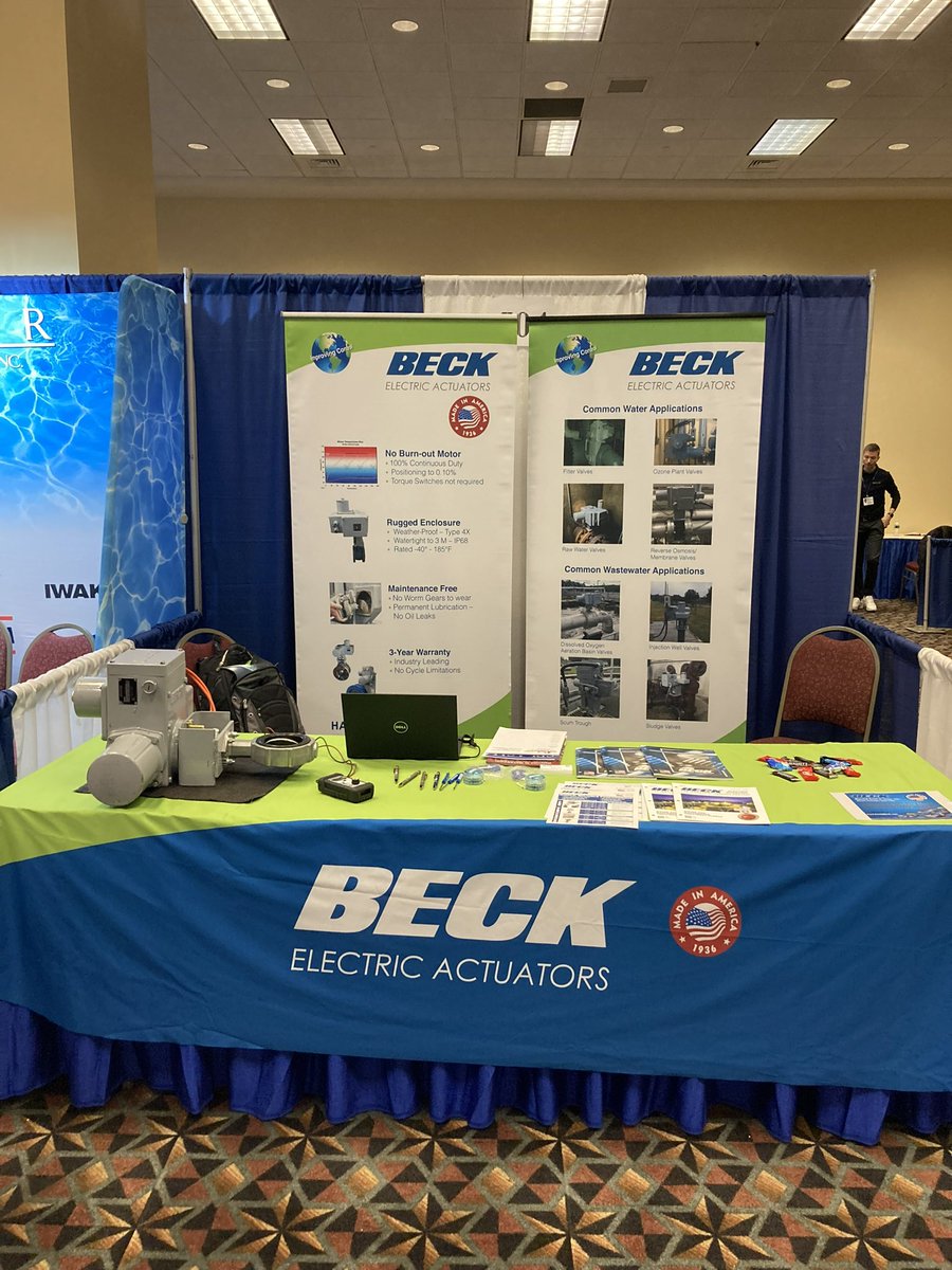 RodgerGensel's tweet photo. Harold Beck &amp; Sons Inc is exhibiting at the Watercon 2024 conference in Peoria, IL from April 15-17. Stop by Booth# 236 to learn how Beck actuators can improve control of your Water/Wastewater process. #Beckactuators #Watercon2024 https://t.co/hcv9L6XqmT