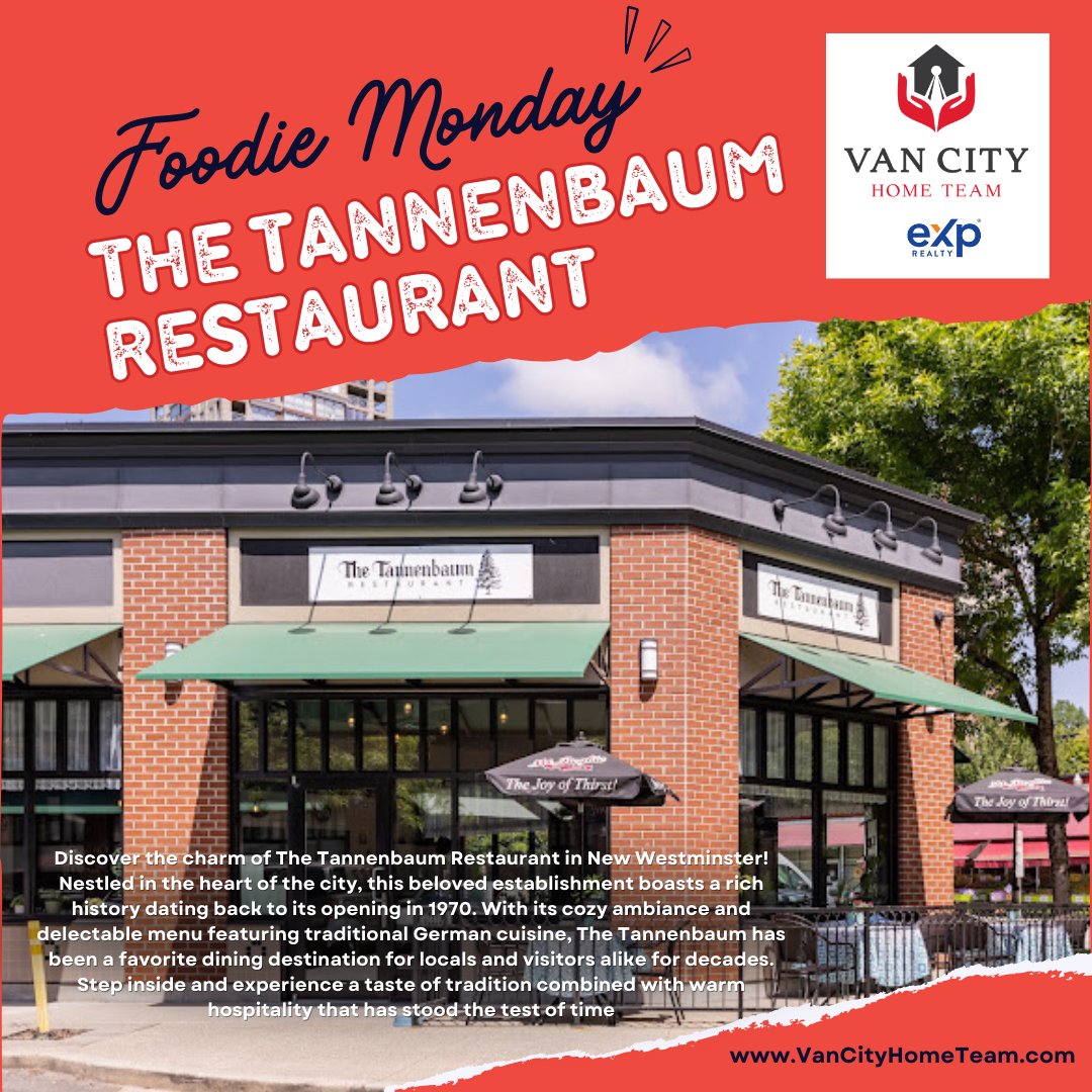 Foodie Mondays! Feeling like a stein & a sausage? 😋 Prost! The Tannenbaum in #NewWest serves up authentic German fare that won't disappoint. 🙌

Check out their menu! thetannenbaum.com/lunch-menu-2-0/ #NewWestminsterEats

#NewWestminsterRestaurant #GermanCuisine #SupportLocal #GermanFood