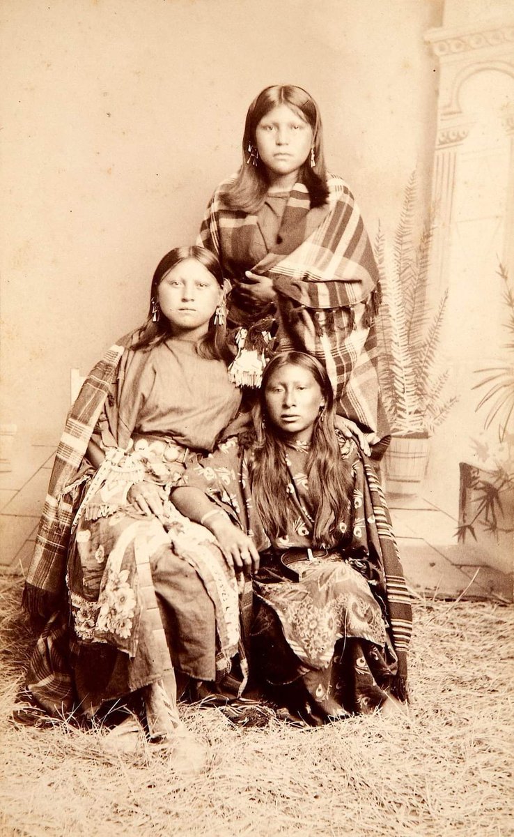 Kiowa girls. ca. 1887. Photo by Lenny & Sawyers.