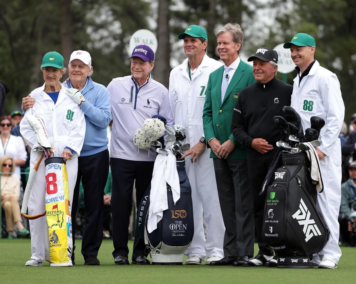 TomWatsonPGA's tweet photo. Made wonderful memories celebrating some very special traditions this past week at #TheMasters. My congratulations to Scottie Scheffler on yet another historic performance! An exemplary Champion @themasters https://t.co/clTyM65xJK