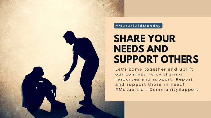 💕💸 Time for our traditional #MutualAidMonday thread!
🙏 In need? Share your #MutualAid posts & links.
💝 Can help? Empower people to meet their needs.
💞 Everyone: Repost generously & help MA seekers find help.
❤️‍🔥 All we have is each other. We all rise together. #TTRPGCommunity