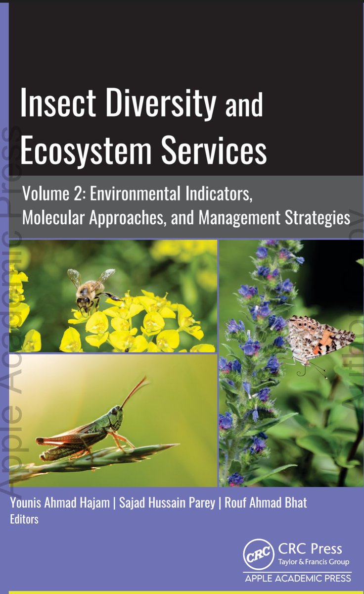 tabarakali89's tweet photo. Two book chapters published in a book "Insect Diversity and Ecosystem services" by CRC press. https://t.co/0JFT5ZgysQ