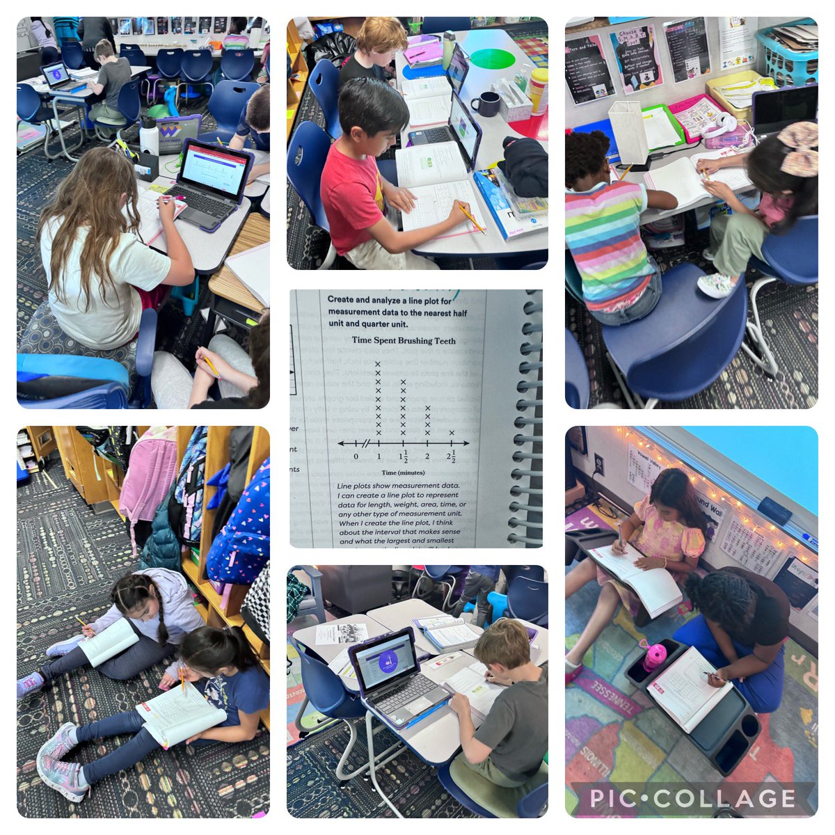 In math workshop, we took measurements of colored pencils ✏️ and plotted the data on a line plot. We explained our thinking to a partner! @RobeyRockets #wearewayne