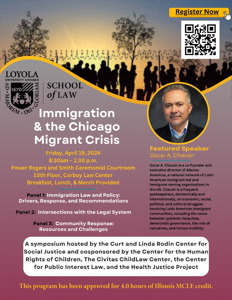 This Friday, April 19, join @LoyolaLaw for their symposium, Immigration & the Chicago Migrant Crisis. The panel Intersections with the Legal System will feature Alyssa Phillips, CCH Education Attorney, as a panelist. Learn more and register here: bit.ly/4cSdaJ3