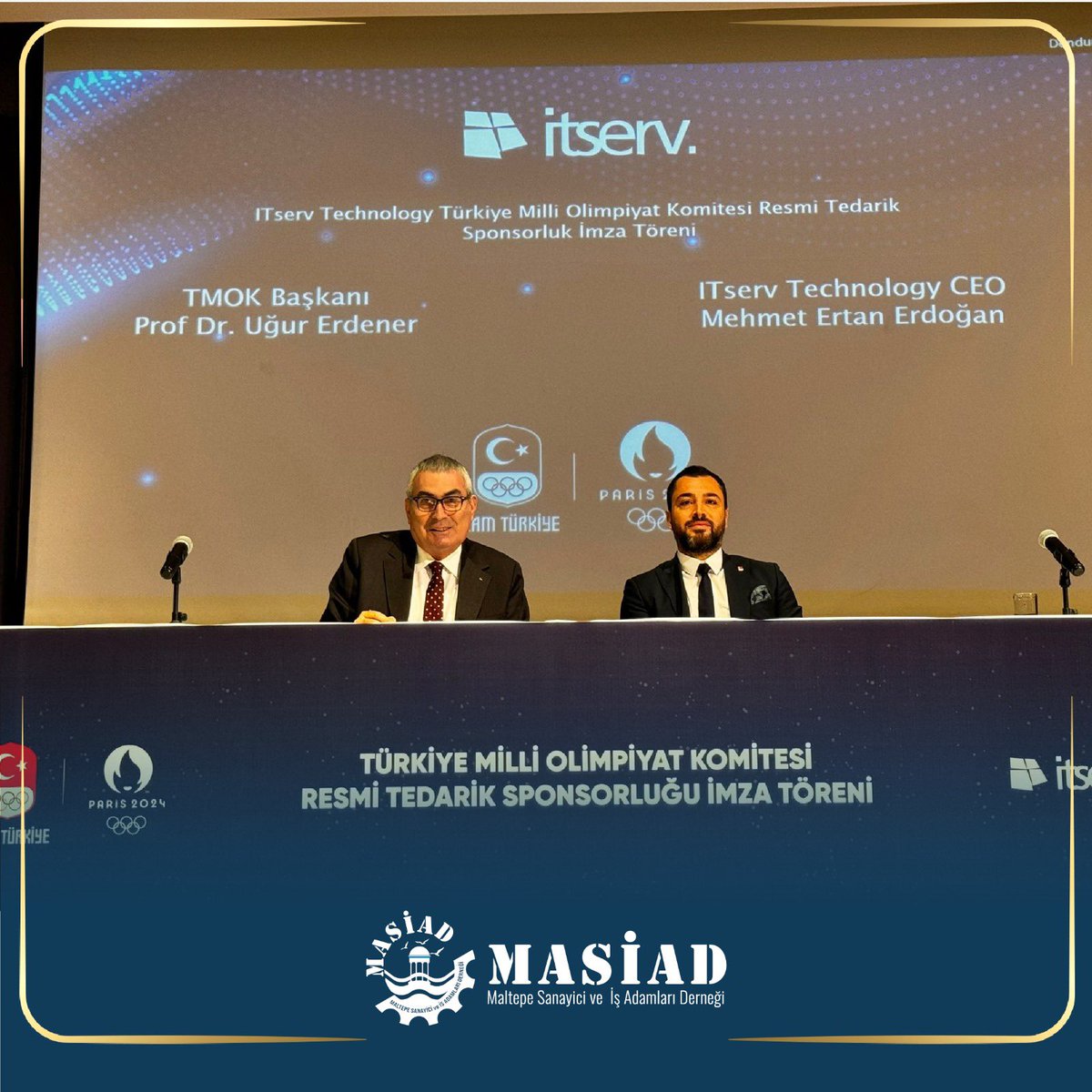 ITSERV Teknoloji  2024 yılında düzenlenecek PARIS 2024 Olimpiyat Oyunları Teknoloji Sponsoru oldu. MASİAD Başkan Yardımcımız  Mehmet Ertan ERDOĞAN’ın ulusal ve uluslararası başarıları ile gurur duyuyoruz. #masiadmaltepe #itserv #mehmetertanerdoğan #paris2024 #olimpiyatoyunları