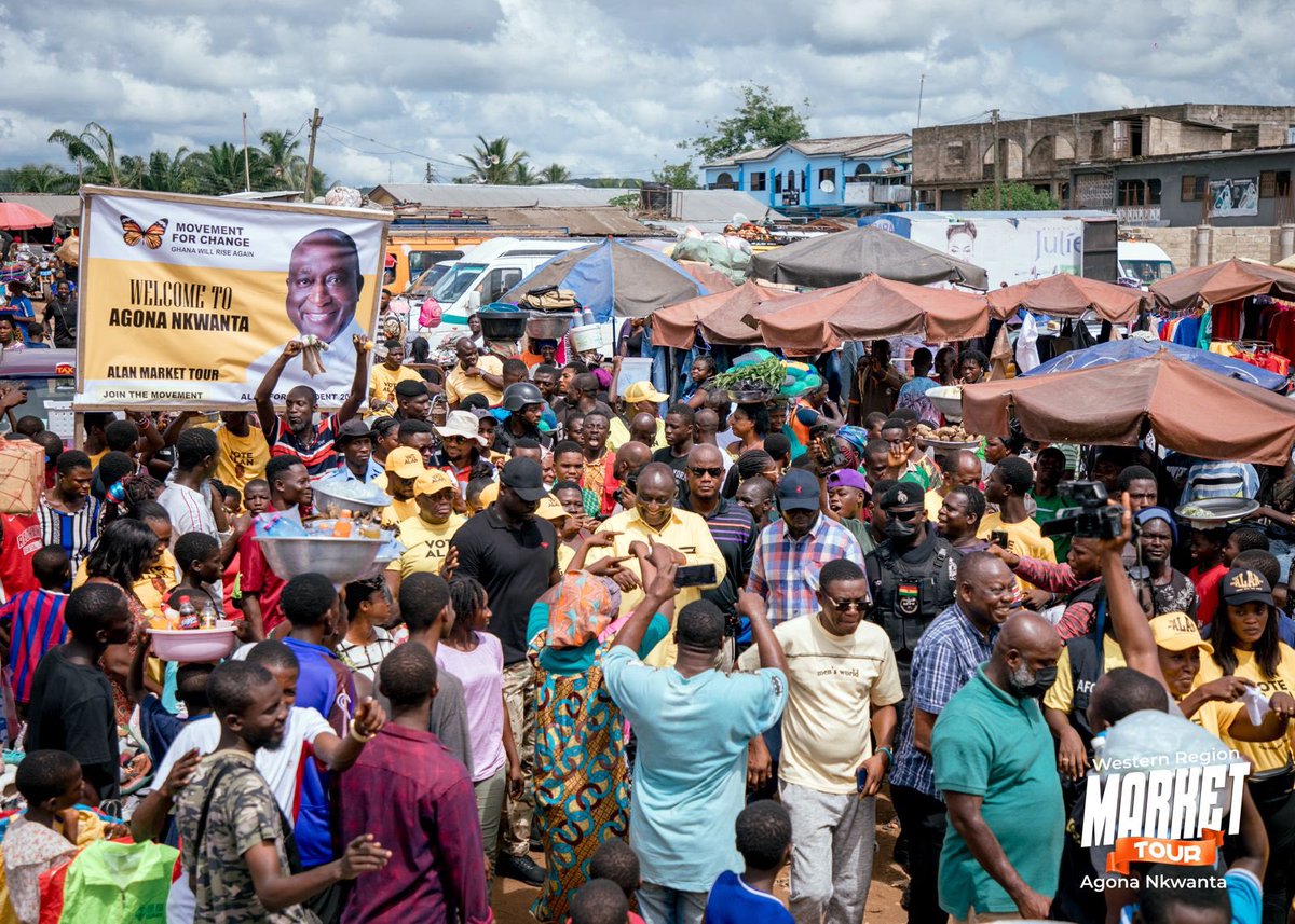 Our Western Regional Market Tour in pictures.

The #JobsandCashEconomy will propel Ghana to its glory.

Join the Movement For Change @Mvmnt4Change_Gh and Yellow Army @YellowArmy_Gh.

#GhanaWillRiseAgain
#RegionalMarketTours
#AlanTours