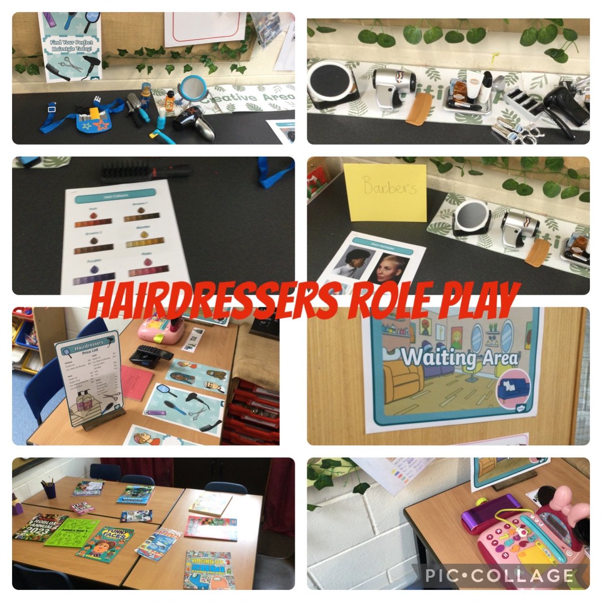 Career week! 
In our class this afternoon we focused on the job of a hairdresser, and enjoyed taking on several of the responsibilities through role play. 
#careersweek 
#enterprisingandcreative 
#aspirations