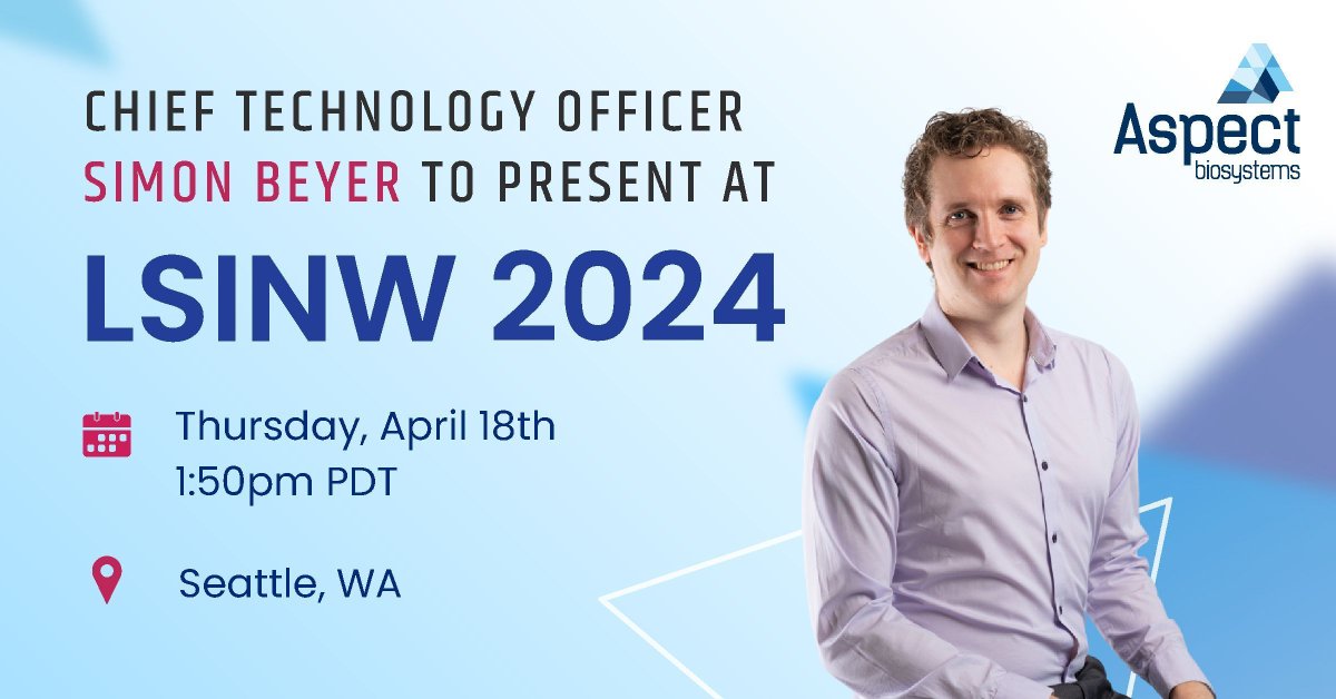 Chief Technology Officer Simon Beyer will be in Seattle this week to present at @LifeScienceWA's Life Science Innovation Northwest. #LSINW24 📅 Thursday, April 18th, 1:50pm PDT 📍 Seattle, WA