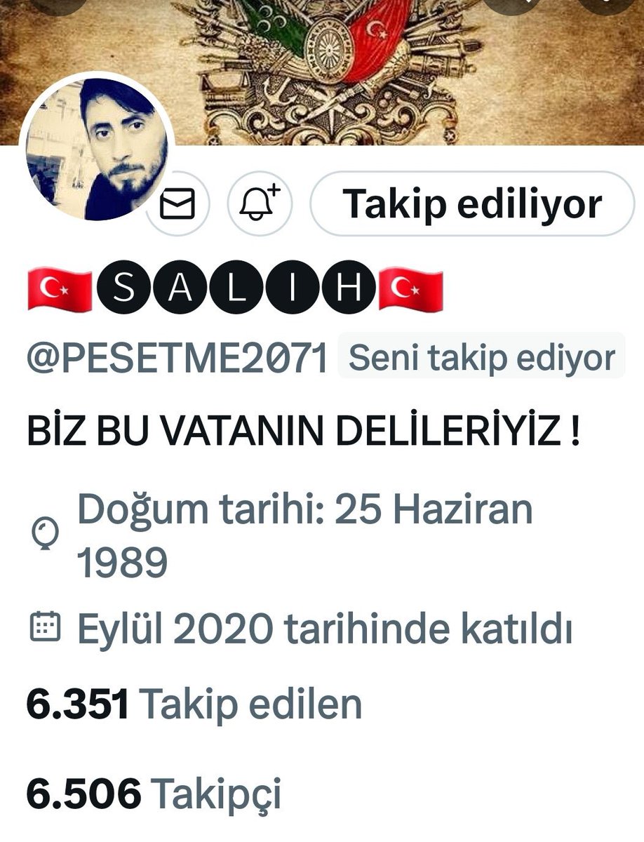 Eski hesabı Askı olan dava hesabımız bu hesabından devam ediyor destek olursanız sevinirim 🇹🇷 Takip 👉 @PESETME2071