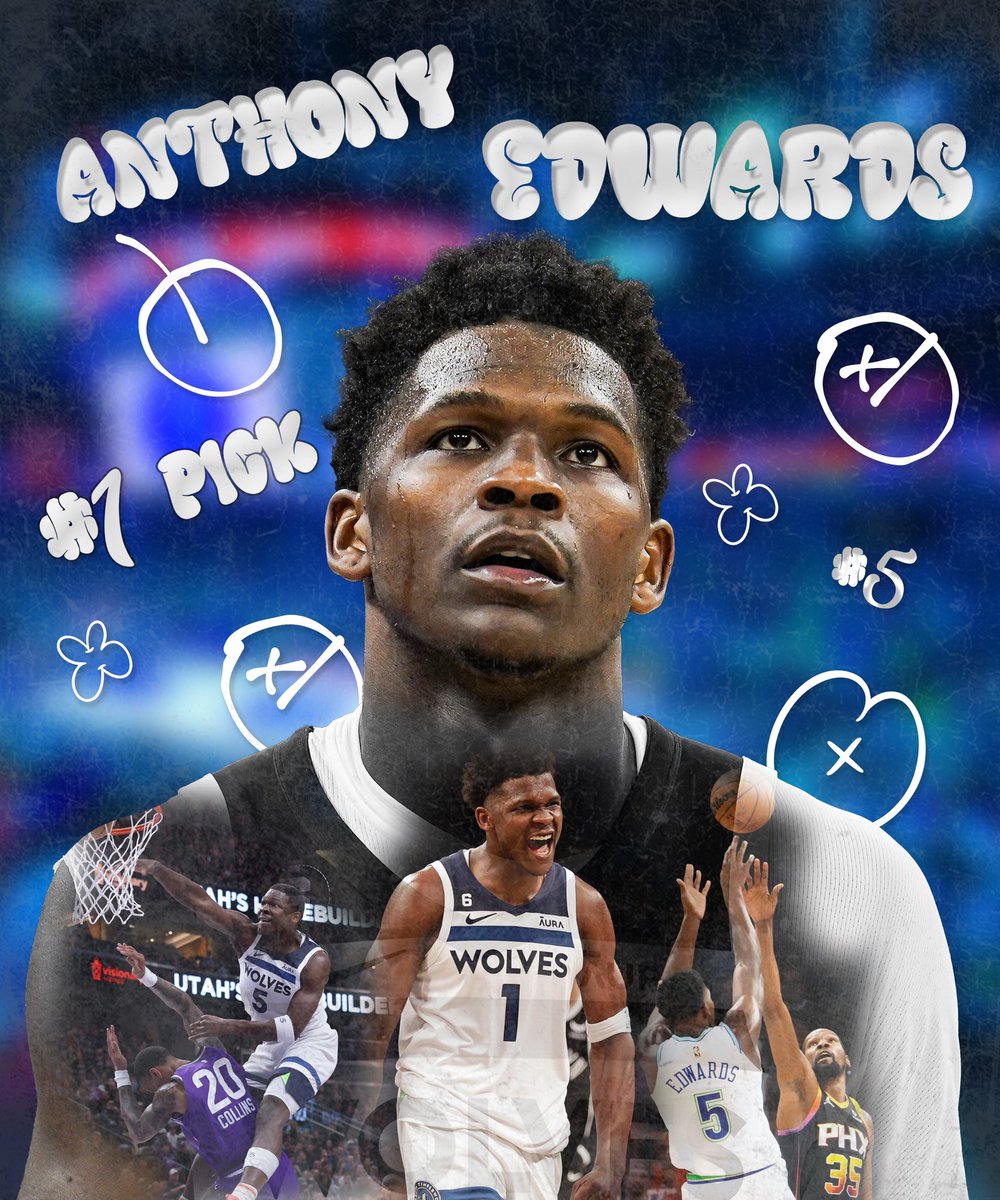 BradCajar's tweet photo. Graphic made for 
@theantedwards_ 

#GraphicDesigner #Timberwolves https://t.co/pyDXqy2HLU