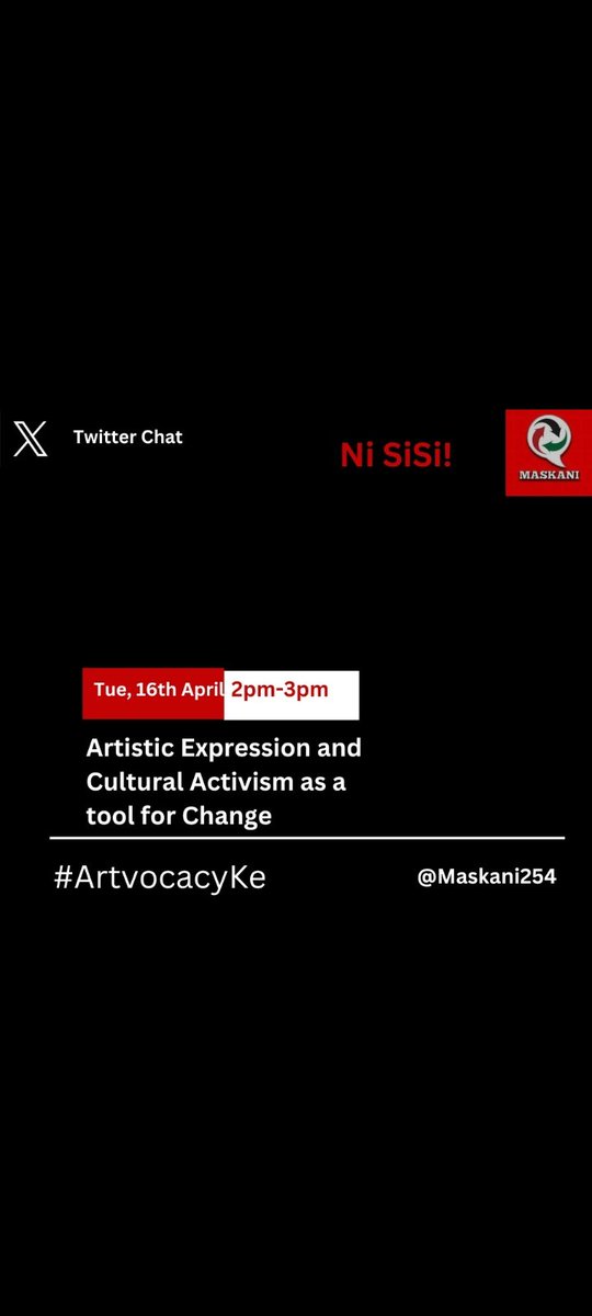 Don't forget to tune In Stay Updated 
#maskaniyataifa
#maskanihub
#artvocacyke